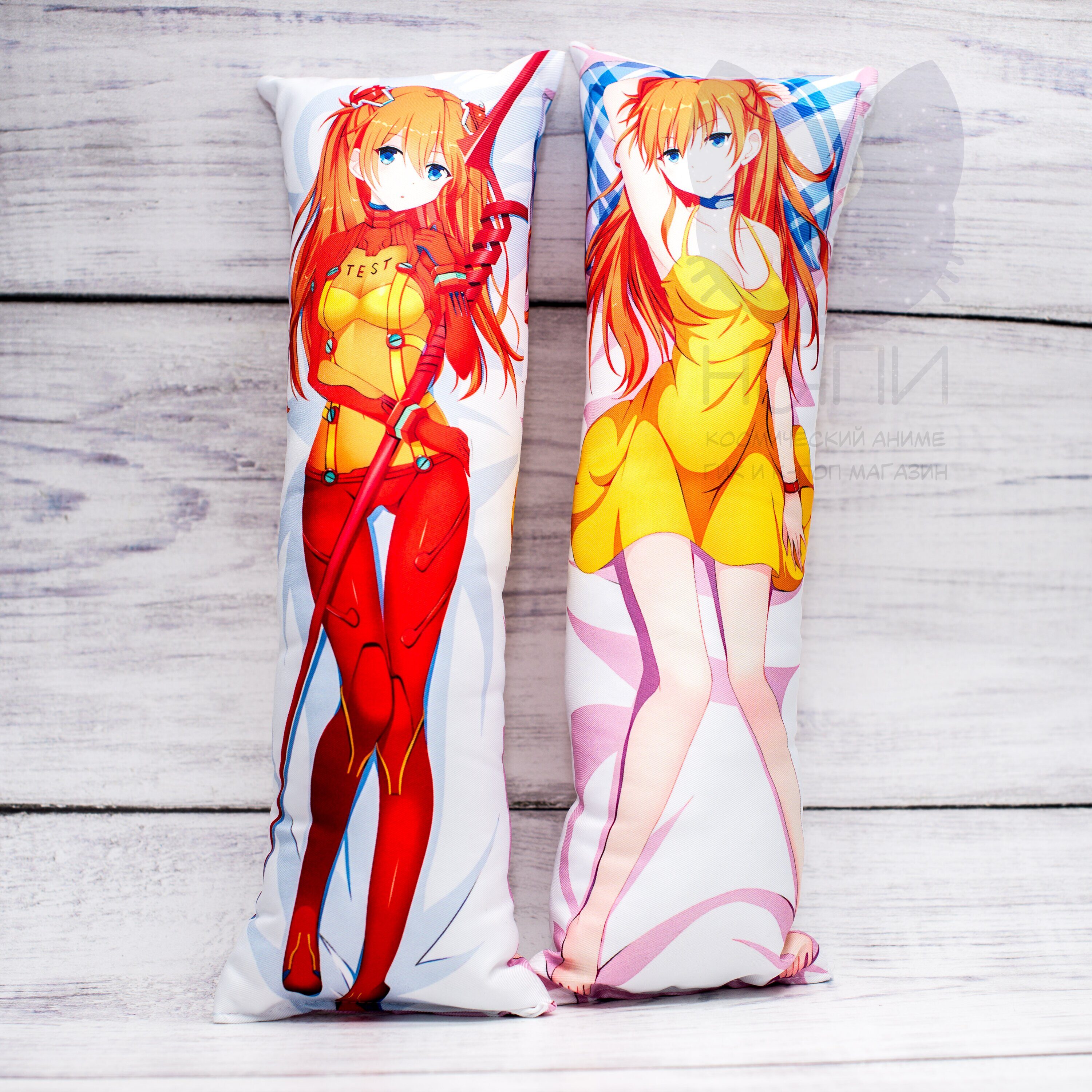 Подушка-дакимакура Батон Аска по аниме "Евангелион" вариант 5 - Dakimakura Asuka Evangelion, 40х13см