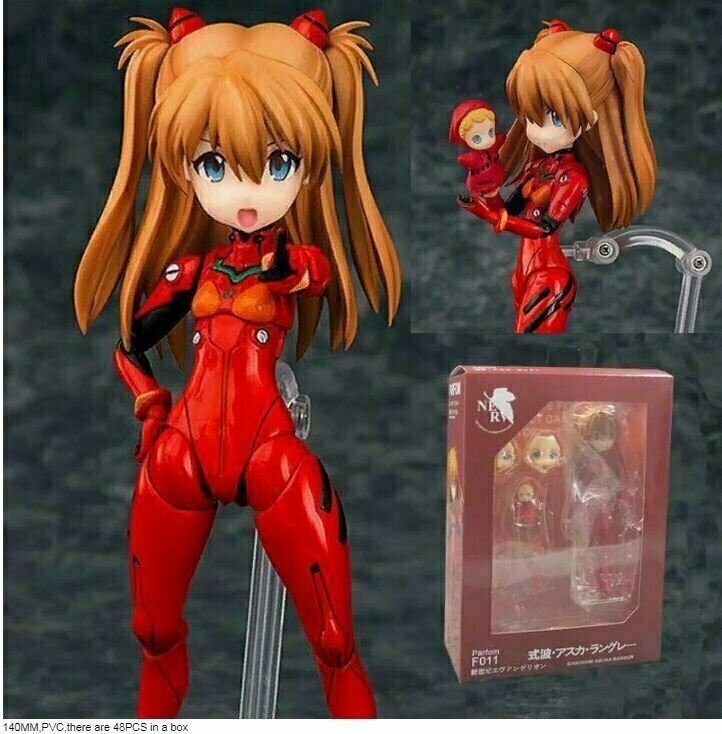 Фигурка фигма Аска из аниме "Евангелион" Бутлег / figure figma Asuka Evangelion, размер фигурки 11см