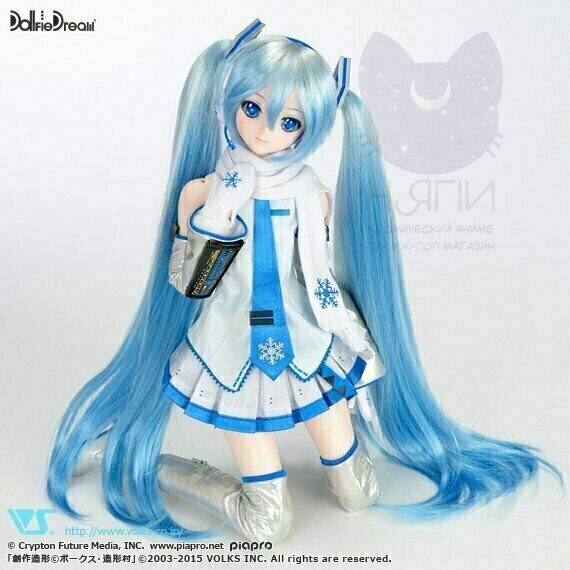 Аниме кукла-фигурка "Хатсуне Мику снежная Вокалоид" Бутлег, 60см / Figure Doll Hatsune Miku Vocaloid