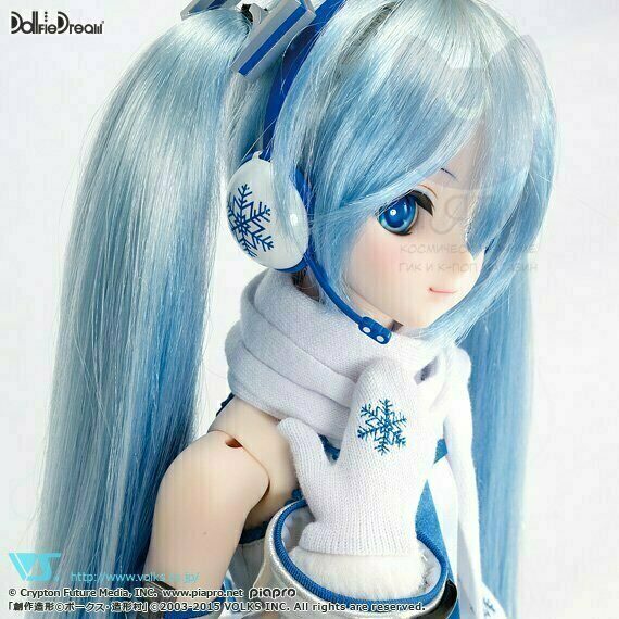 Аниме кукла-фигурка "Хатсуне Мику снежная Вокалоид" Бутлег, 60см / Figure Doll Hatsune Miku Vocaloid